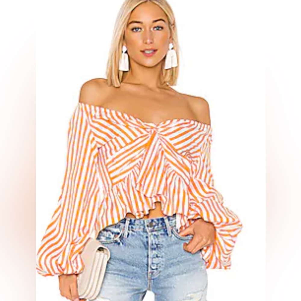 Onira Top in Orange Stripe